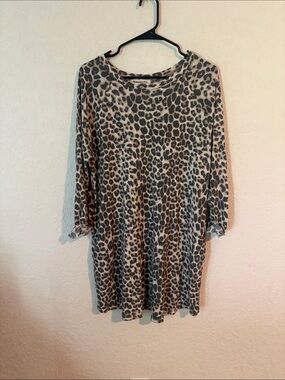 Impressions Boutique Large Leopard Shift Dress